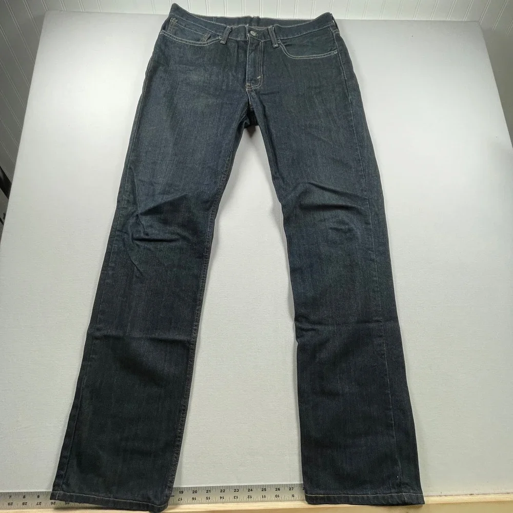 Levis 514 Straight Fit Jeans Mens 34x34 Dark Wash Indigo Denim Pants